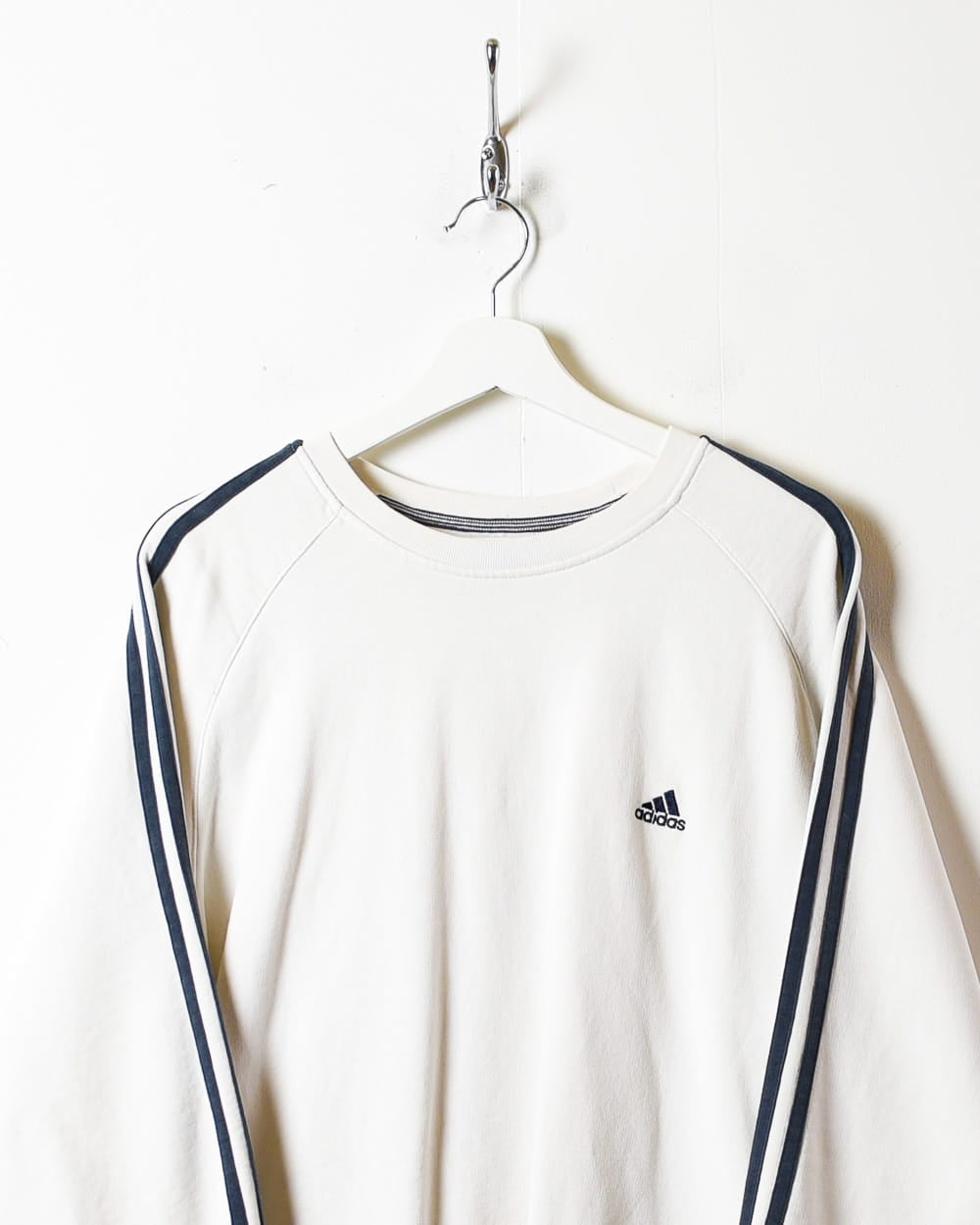 White Adidas Sweatshirt - Large