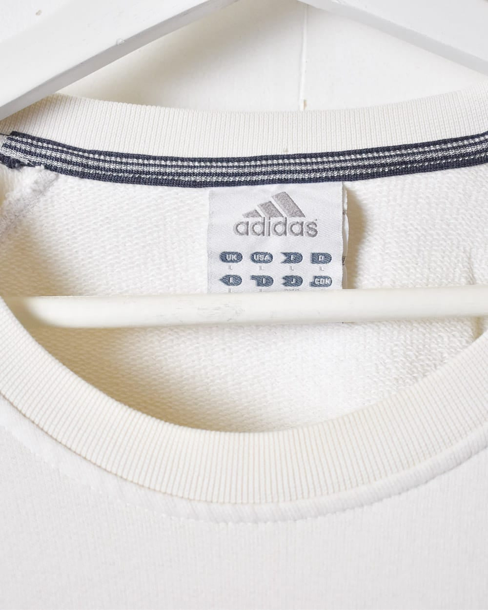 White Adidas Sweatshirt - Large