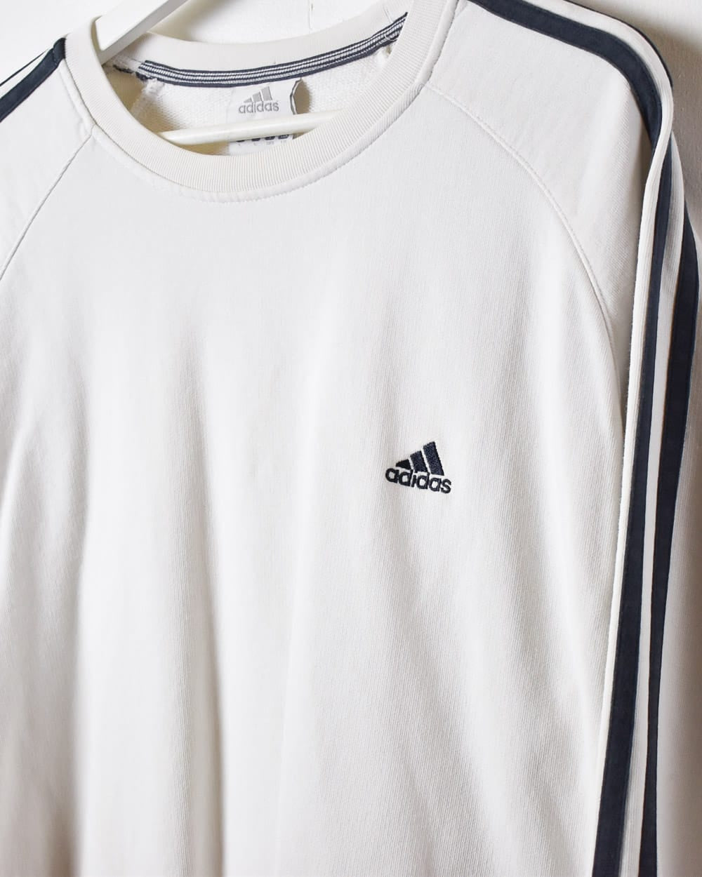White Adidas Sweatshirt - Large