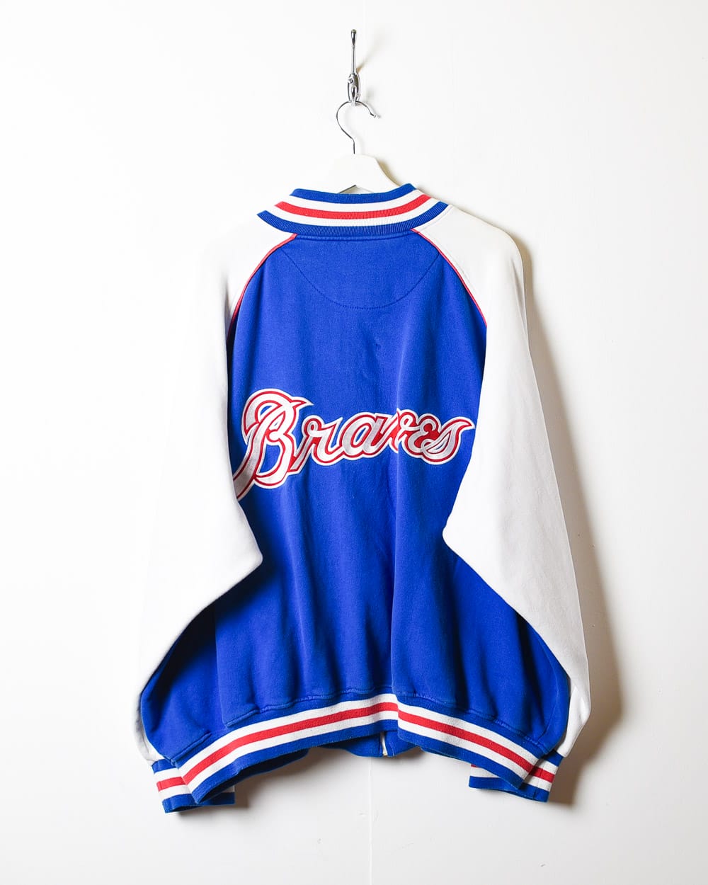 White MLB Cooperstown Collection Atlanta Braves Zip-Through Sweatshirt - XX-Large