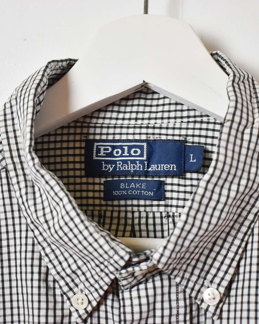 White Polo Ralph Lauren Checked Shirt - X-Large