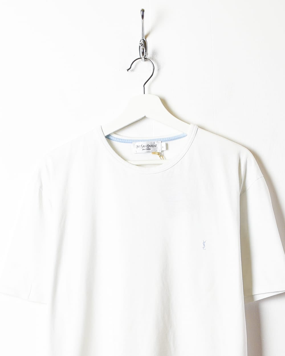 White Yves Saint Laurent T-Shirt - Medium