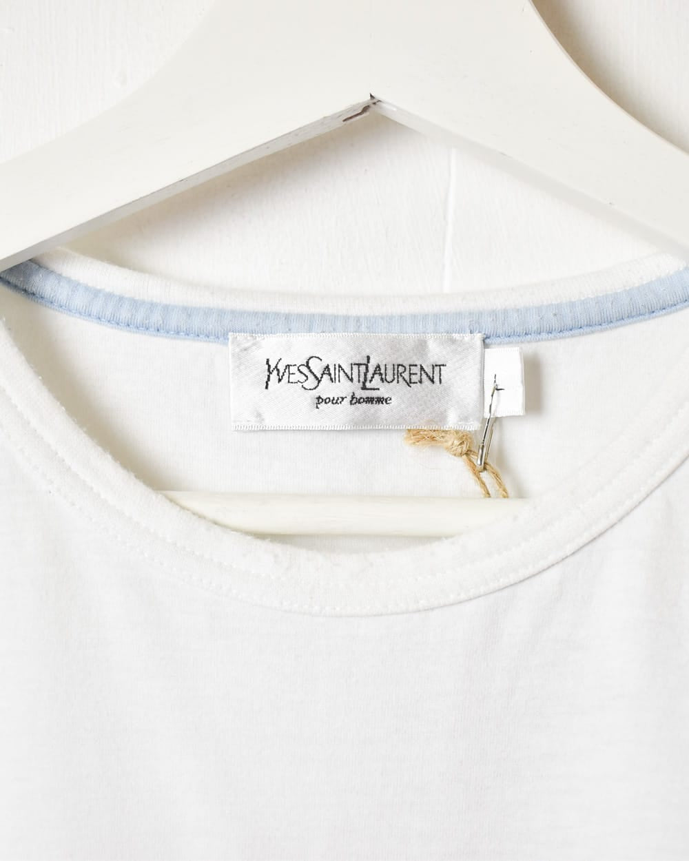 White Yves Saint Laurent T-Shirt - Medium