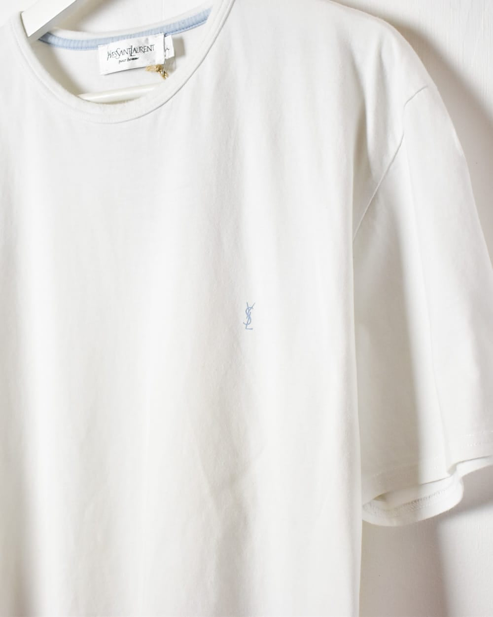 White Yves Saint Laurent T-Shirt - Medium