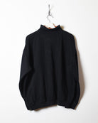 Black Colour-Block 1/4 Zip Sweatshirt - Medium