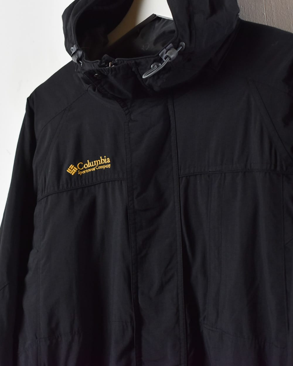 Black Columbia Fleece Lined Windbreaker Jacket - Medium