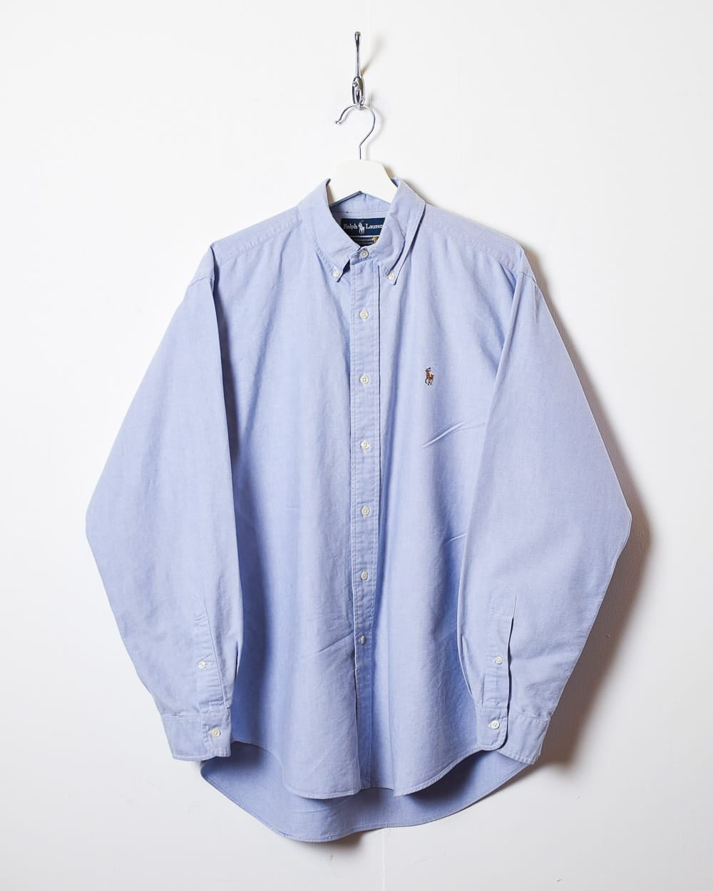 Vintage 90s BabyBlue Polo Ralph Lauren Shirt - X-Large Cotton 