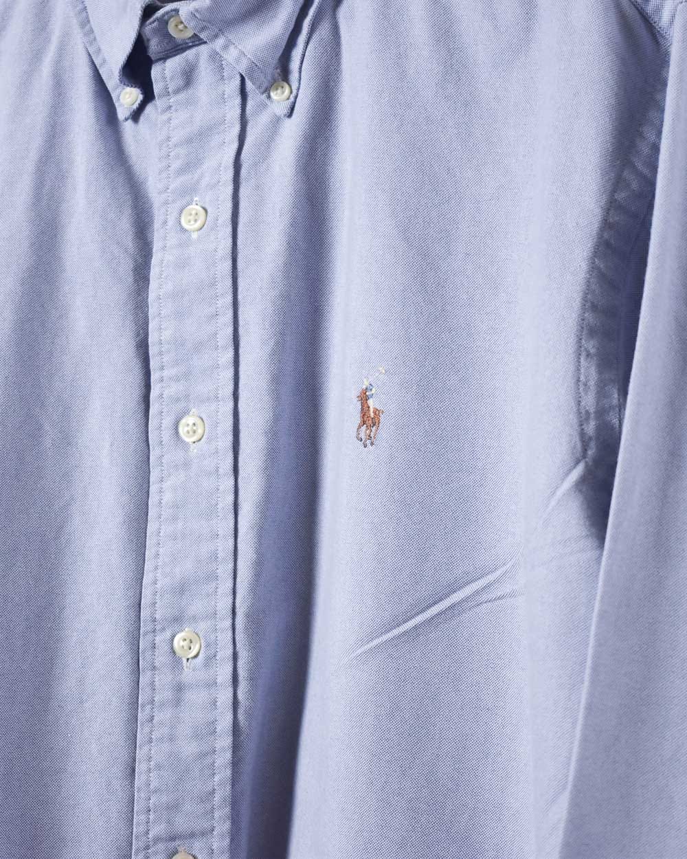 Vintage 90s BabyBlue Polo Ralph Lauren Shirt - X-Large Cotton 