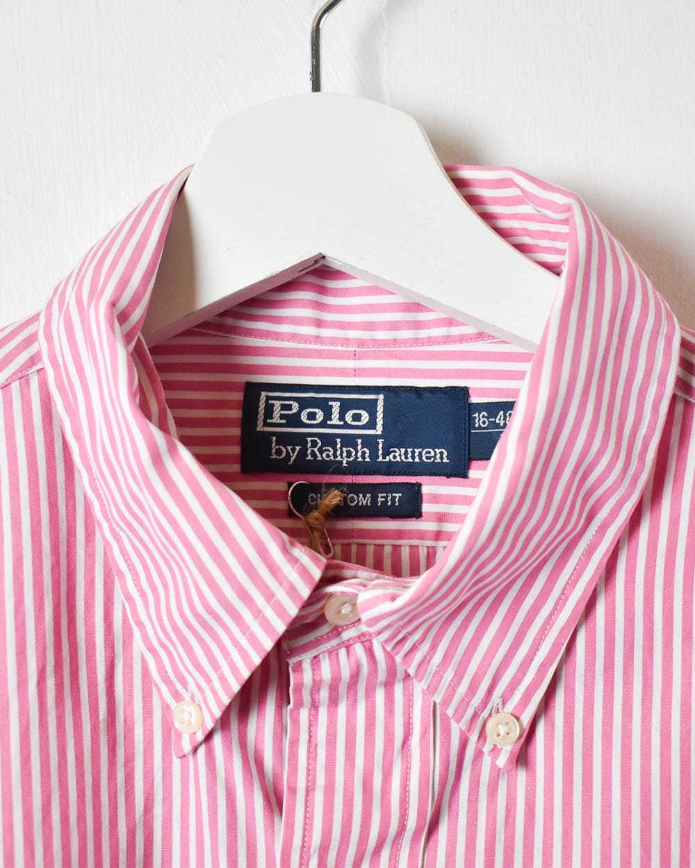 Pink Polo Ralph Lauren Striped Shirt - Large