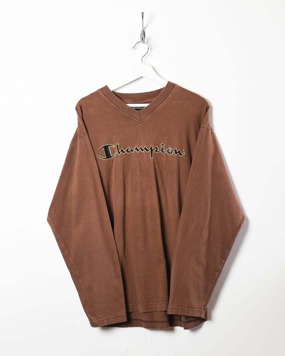 Brown Champion Long Sleeved T-Shirt - Large