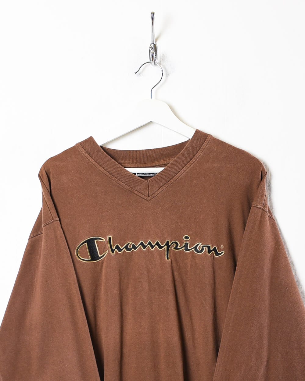 Brown Champion Long Sleeved T-Shirt - Large