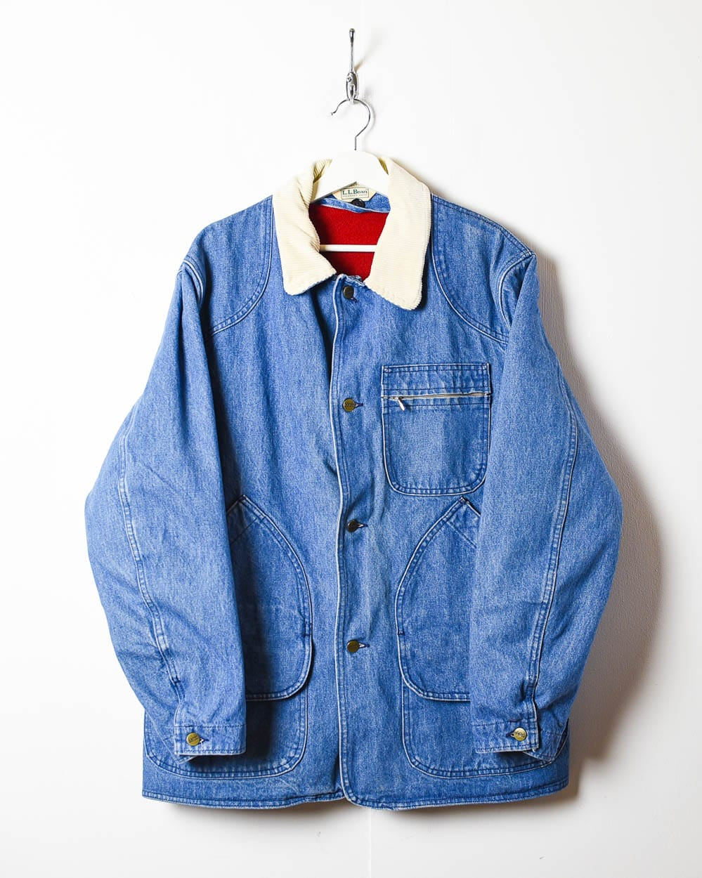 Blue LL Bean Lined Denim Chore Jacket - XX-Large