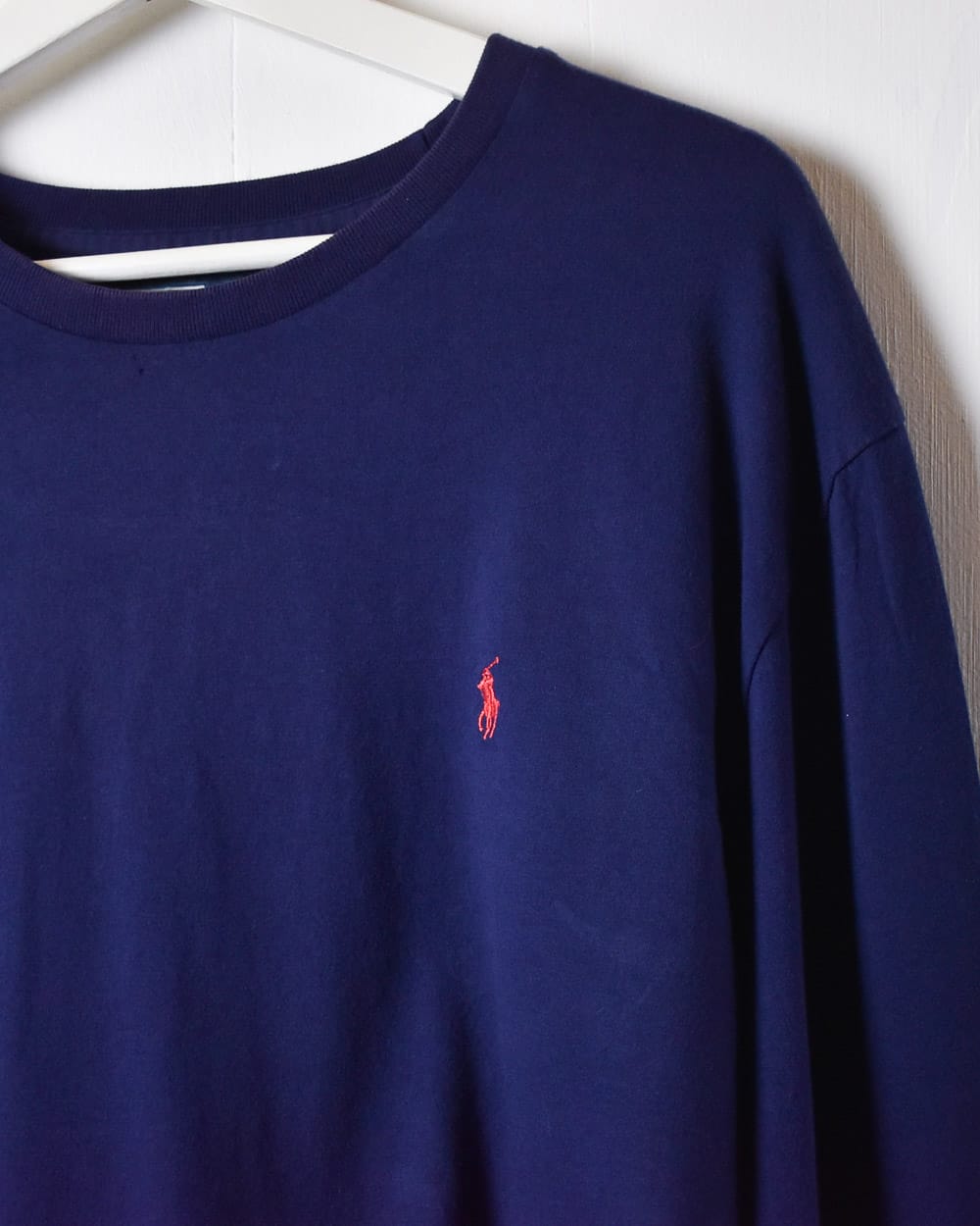 Navy Polo Ralph Lauren Long Sleeved T-Shirt - Large