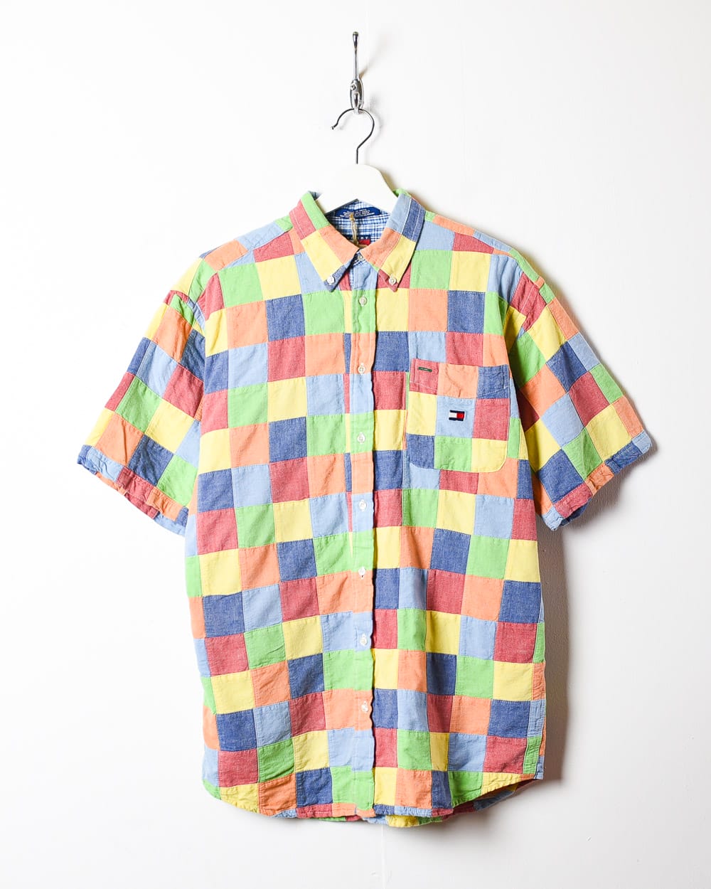 Multicolour Tommy Hilfiger Patchwork Short Sleeved Shirt - X-Large