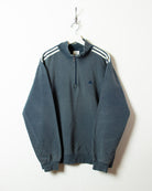 Grey Adidas 1/4 Zip Sweatshirt - Large