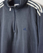 Grey Adidas 1/4 Zip Sweatshirt - Large