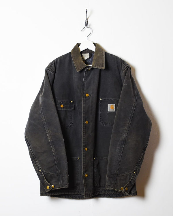 Black Carhartt Worn Workwear Jacket - Large