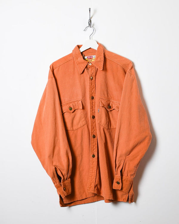 Orange Levi's White Tab Corduroy Shirt - Large