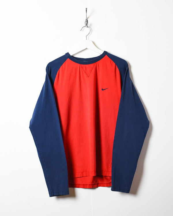Red Nike Long Sleeved T-Shirt - Small