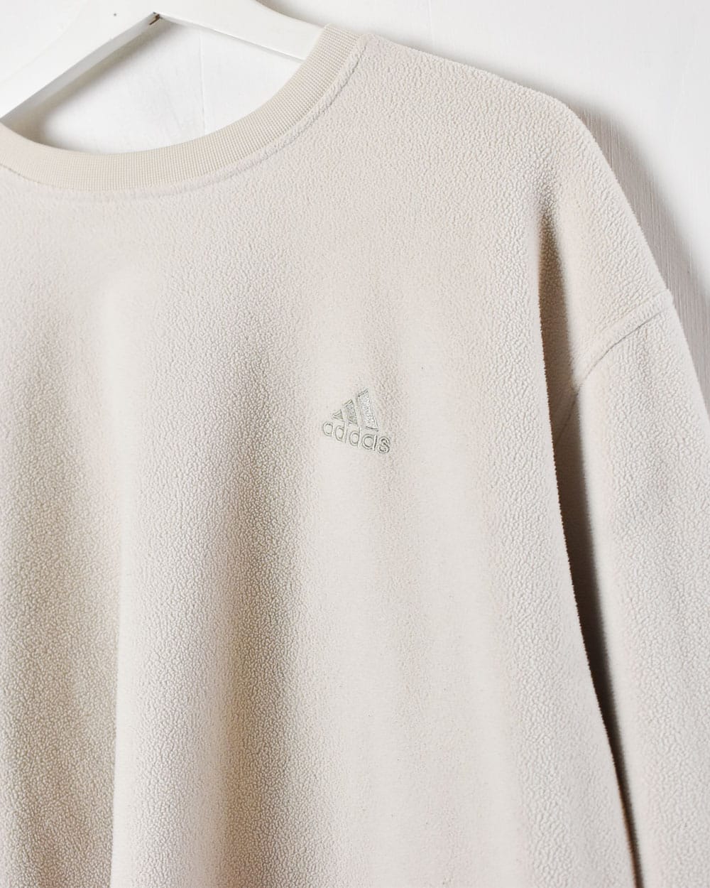 Neutral Adidas Fleece Sweatshirt - X-Large