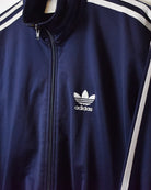 Navy Adidas Tracksuit Top - Small