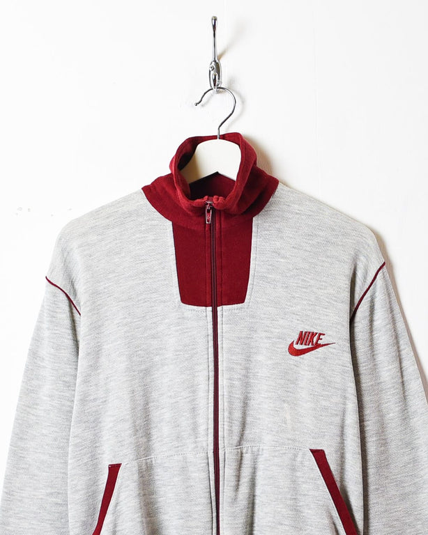 Stone Nike 70s Zip-Through Sweatshirt - X-Small