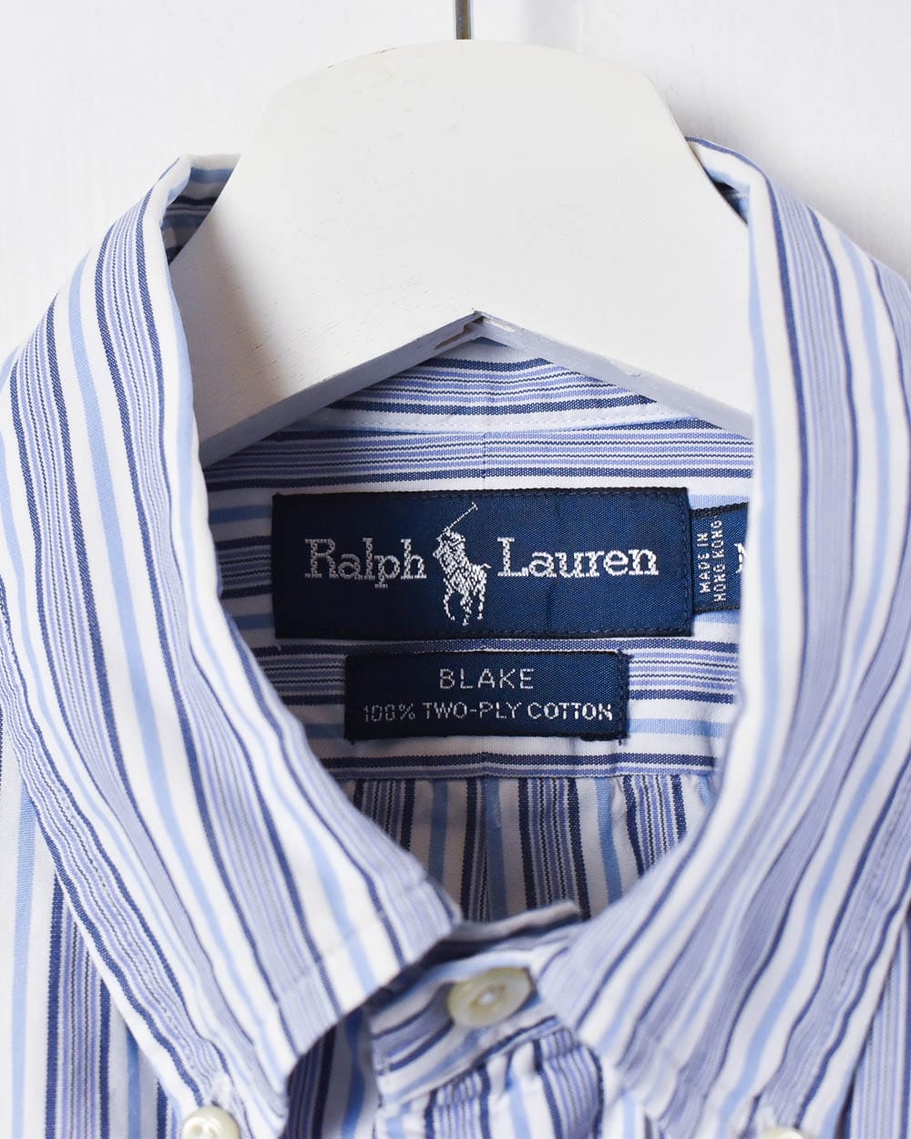 BabyBlue Polo Ralph Lauren Blake Striped Shirt - Medium