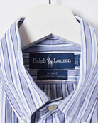 BabyBlue Polo Ralph Lauren Blake Striped Shirt - Medium