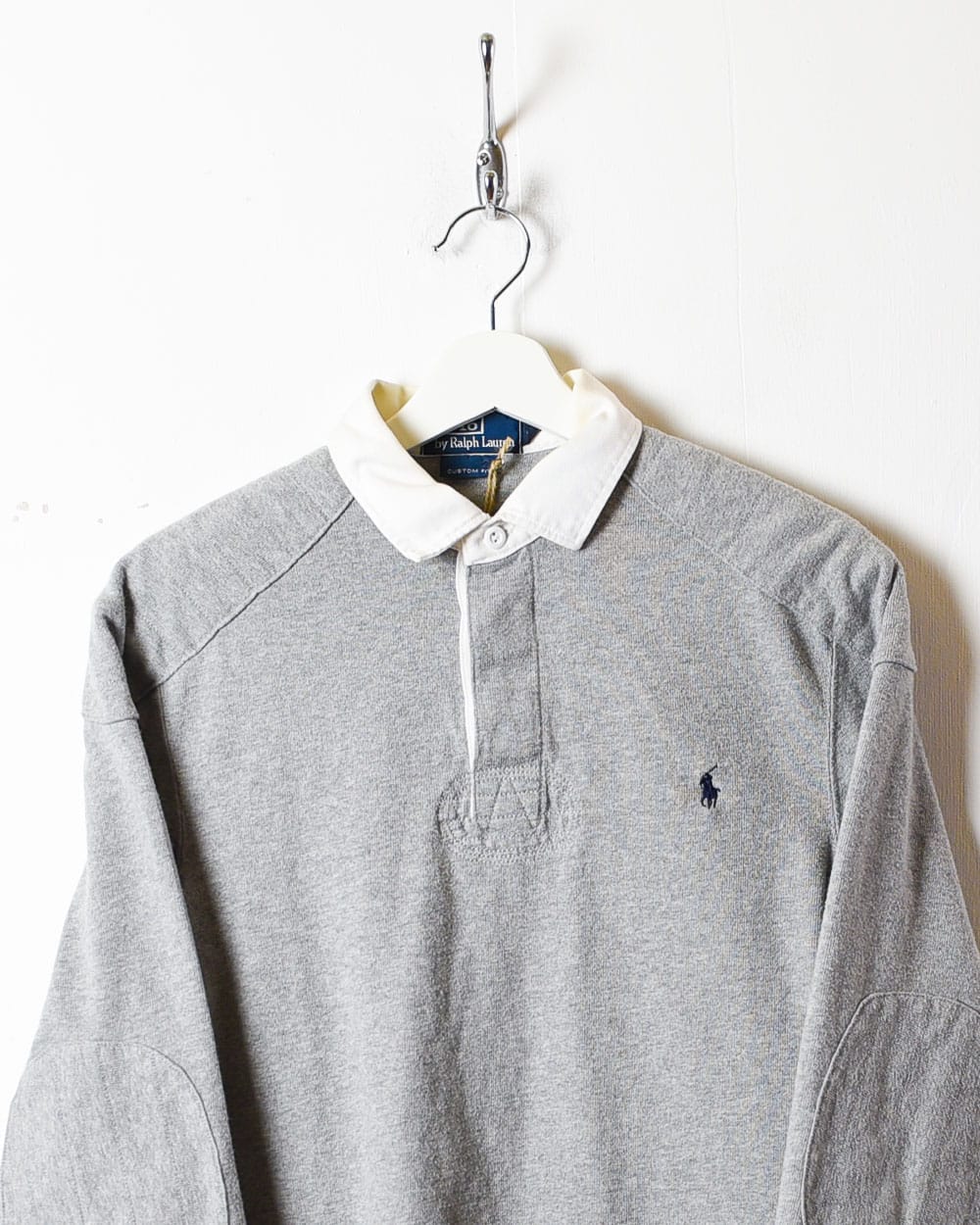 Stone Polo Ralph Lauren Rugby Shirt - Small