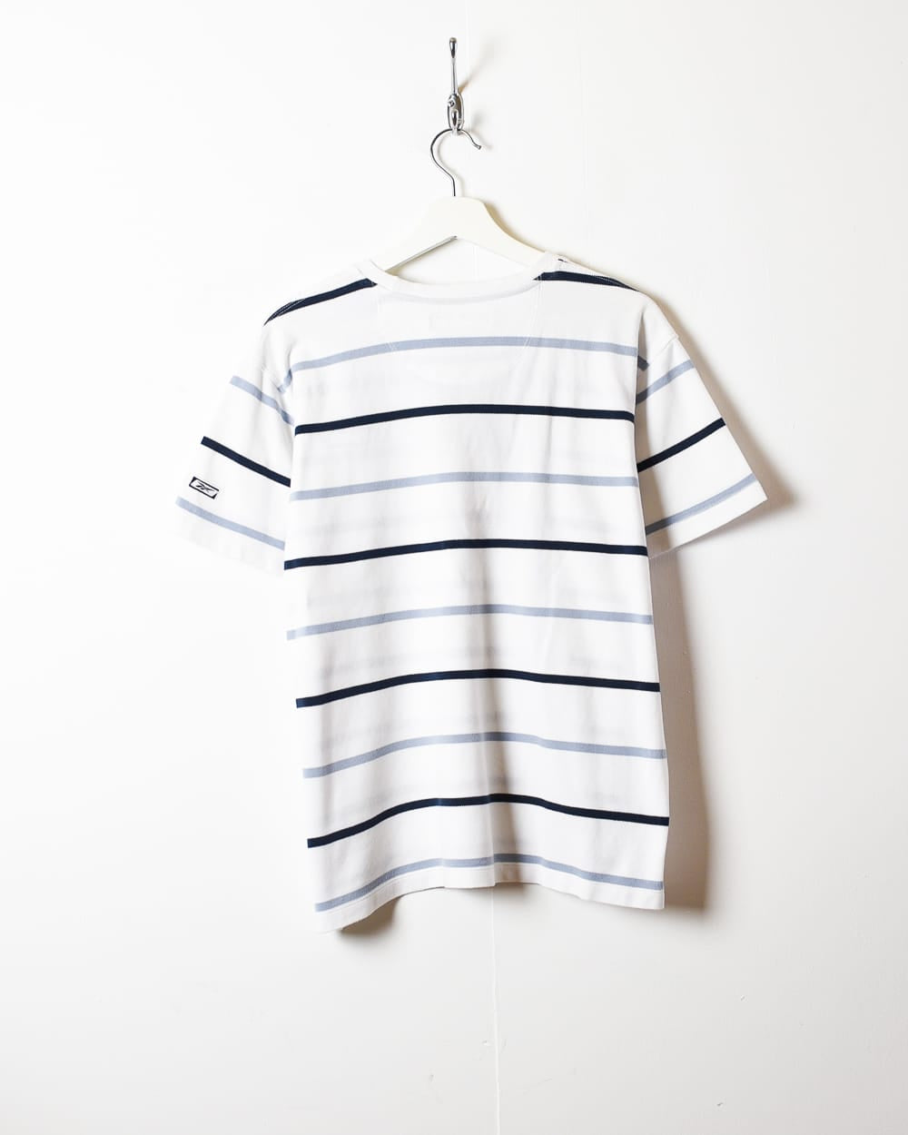 White Reebok Striped T-Shirt - Small