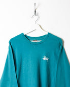 Green Stussy Long Sleeved T-Shirt - Medium