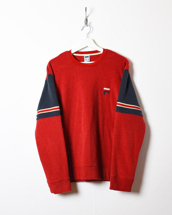 Red Fila Fleece Sweatshirt - Medium