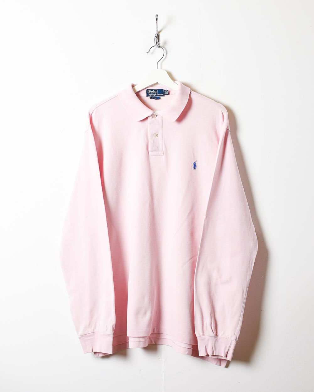 Pink Polo Ralph Lauren Long Sleeved Polo Shirt - XX-Large