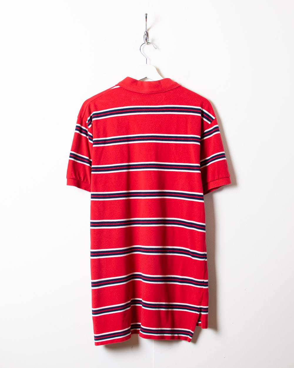 Red Polo Ralph Lauren Striped Polo Shirt - Large