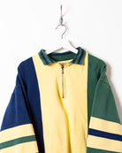 Yellow Colour Block 1/4 Zip Sweatshirt - Medium