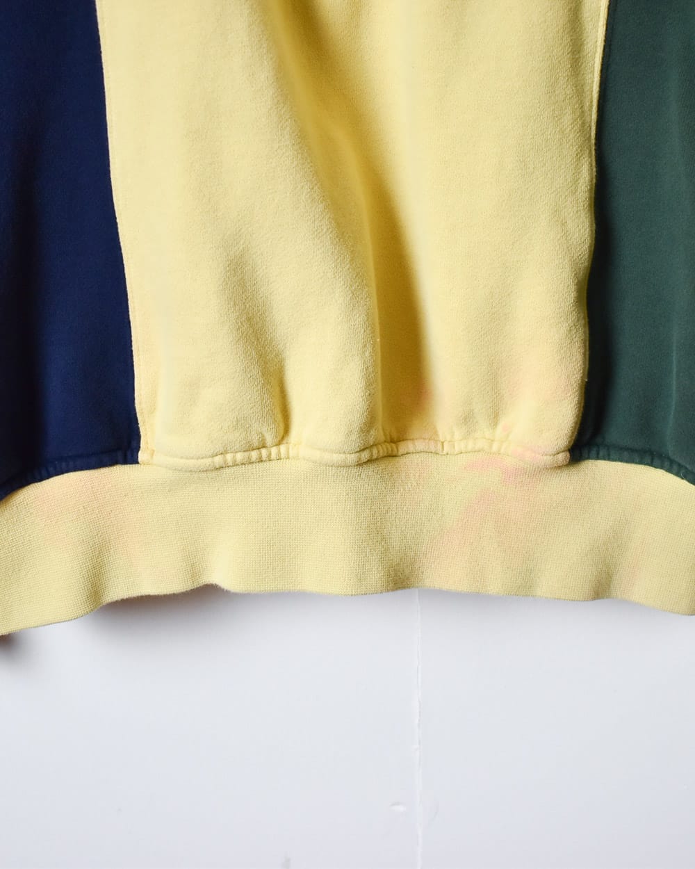 Yellow Colour Block 1/4 Zip Sweatshirt - Medium