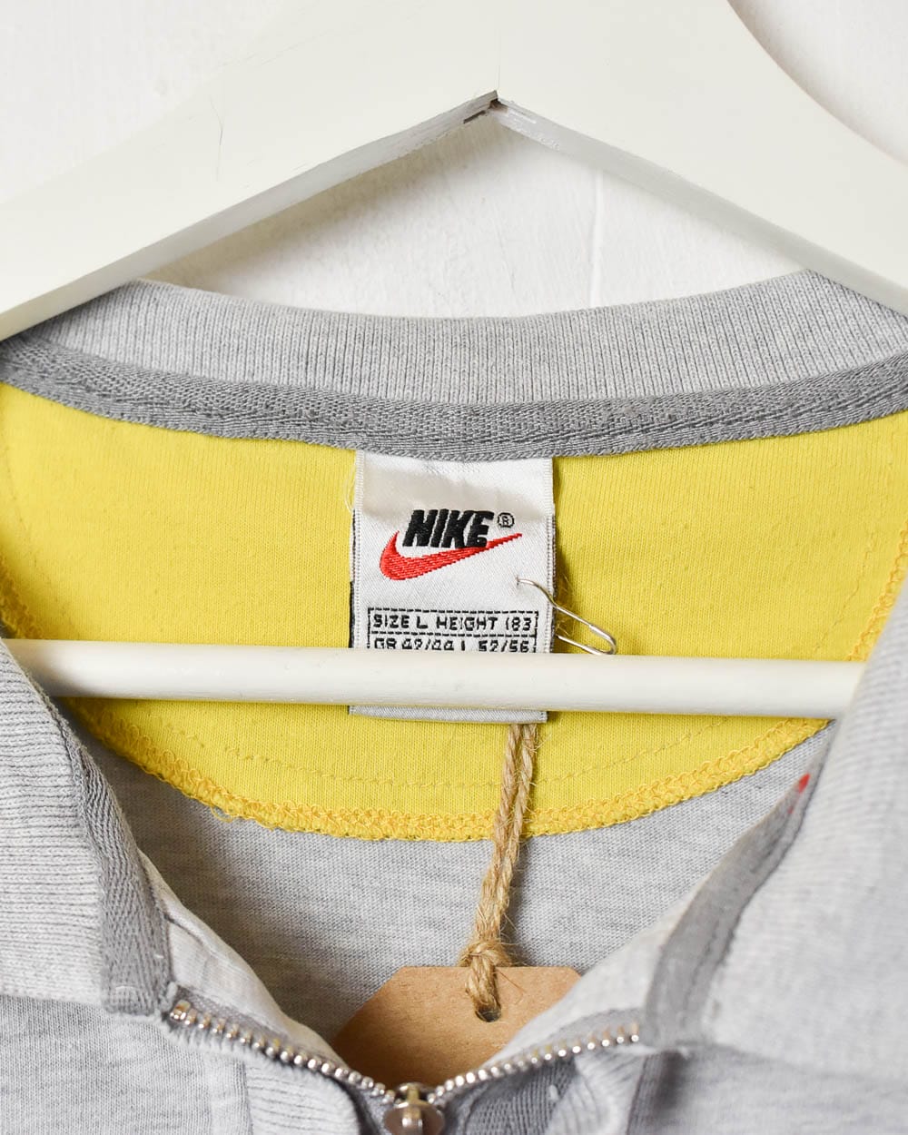 Stone Nike 1/4 Zip Polo Shirt - Large