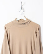 Neutral Nike Turtle Neck Long Sleeved T-Shirt - Large