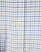 White Polo Ralph Lauren Checked Short Sleeved Shirt - X-Large