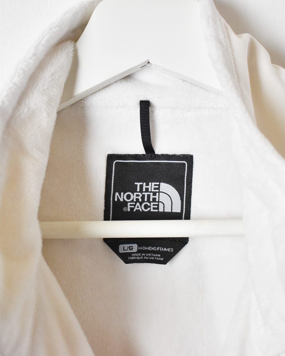 White The North Face Fleece Lined Jacket - Large Women's