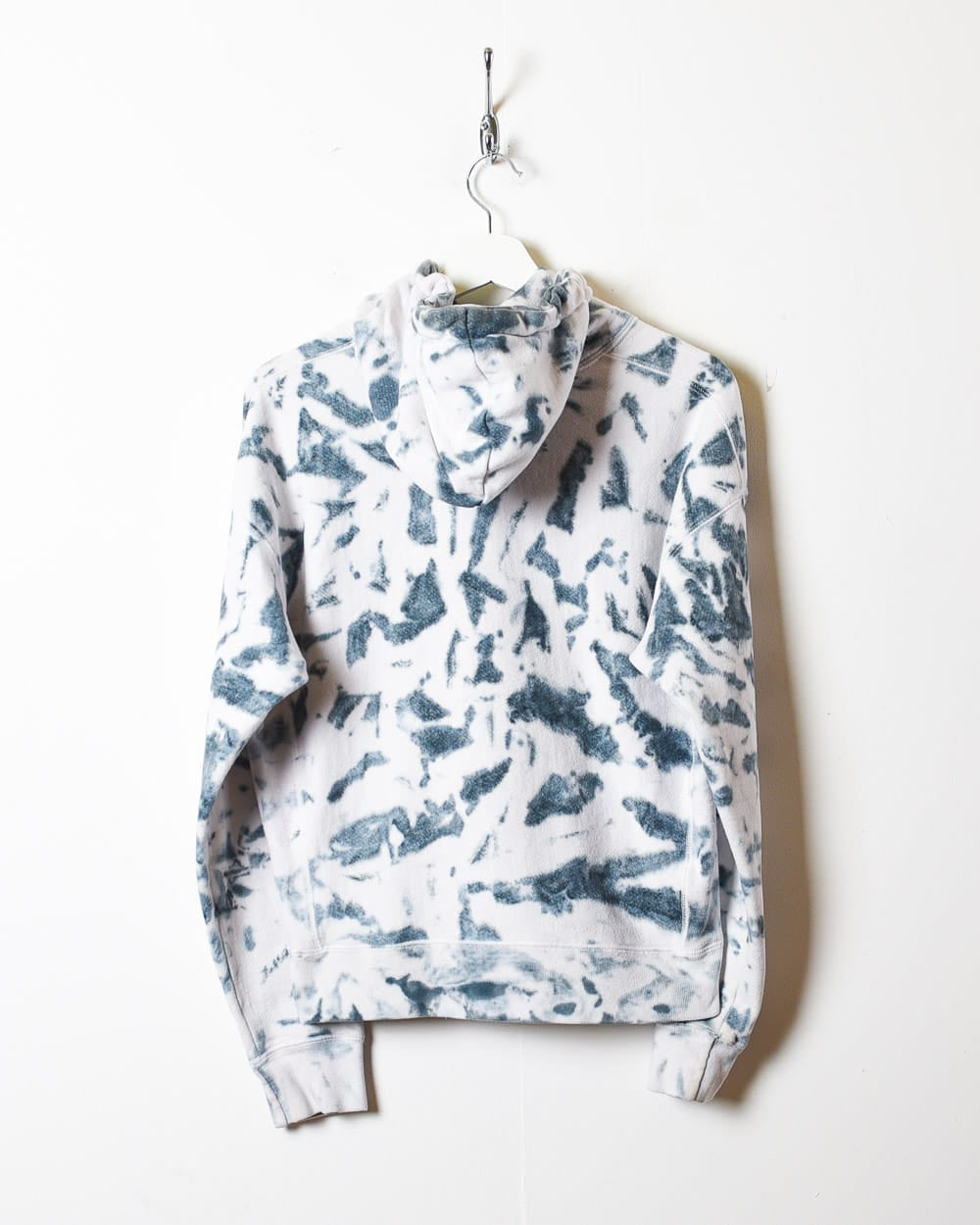 White Champion Reverse Weave Tie-Dyed Hoodie - Medium Women's