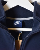 Navy Nike Zip-Through Sweatshirt - Large