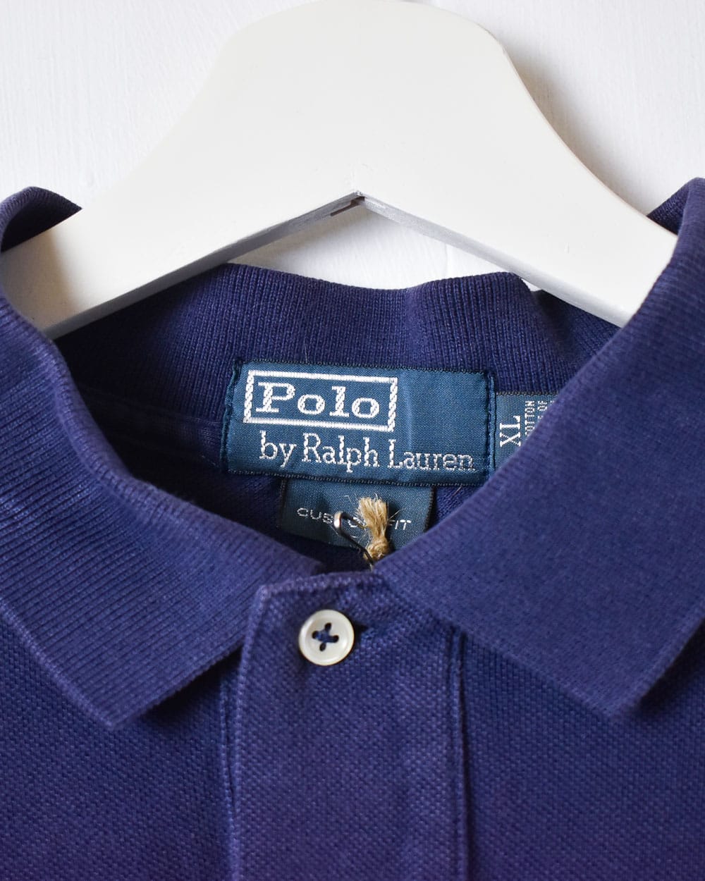 Navy Polo Ralph Lauren Long Sleeved Polo Shirt - X-Large