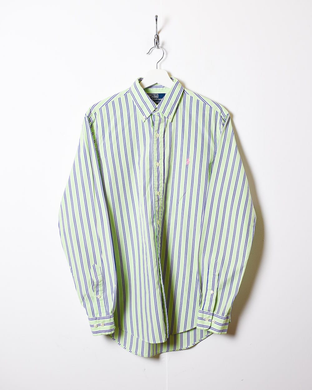 Green Polo Ralph Lauren Striped Shirt - Small