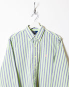 Green Polo Ralph Lauren Striped Shirt - Small
