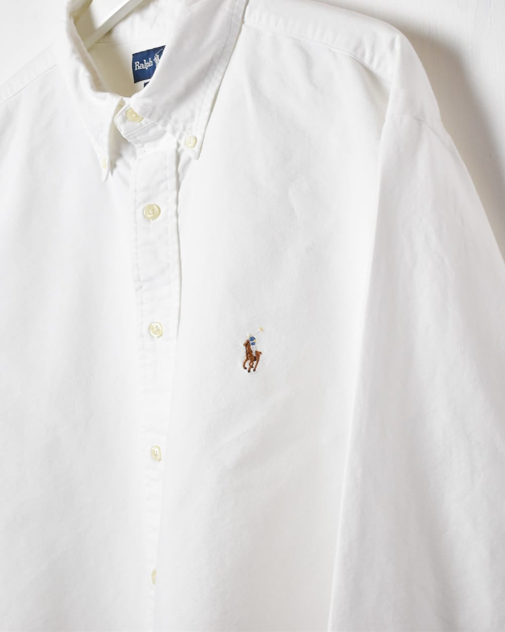 White Polo Ralph Lauren Yarmouth Shirt - X-Large