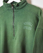 Green Russell Athletic 1/4 Zip Sweatshirt - Small