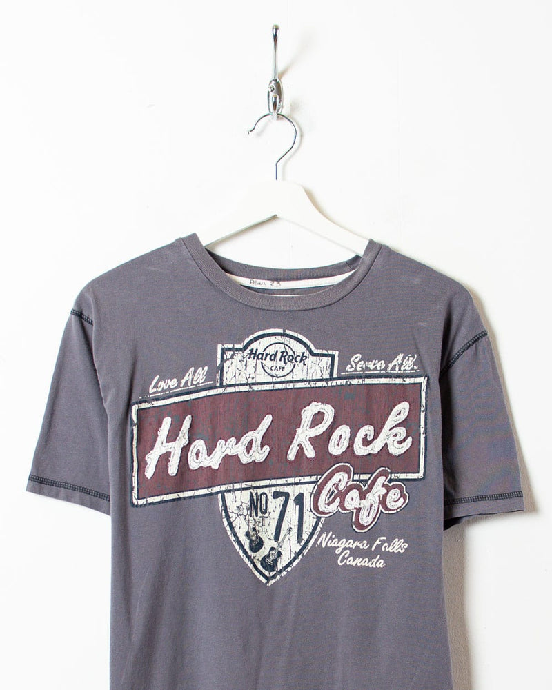 slå op forgænger Kommunisme Vintage 00s Grey Hard Rock Café Niagara Falls Canada T-Shirt - Medium  Cotton– Domno Vintage