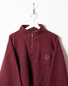 Maroon Reebok 1/4 Zip Fleece - Large