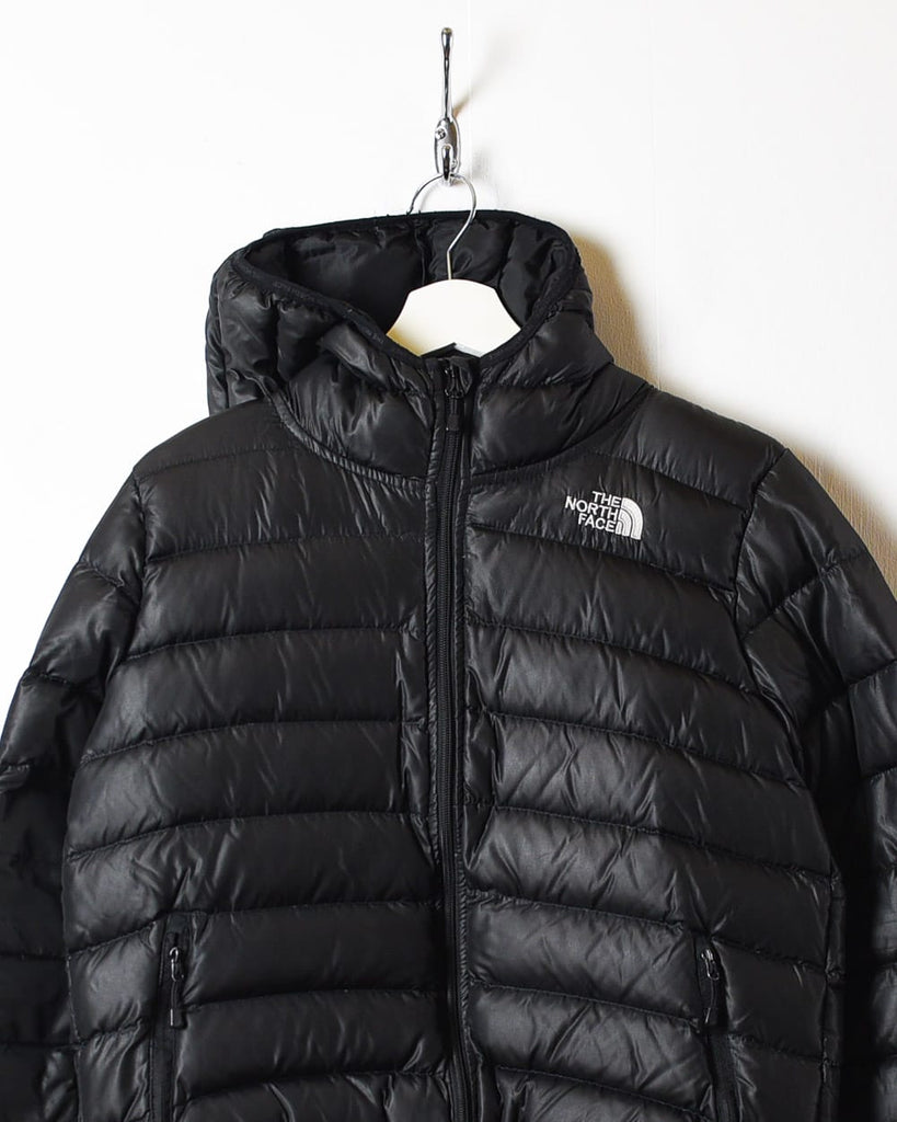 Vintage 00s Black The North Face High Neck Hooded 800 Puffer